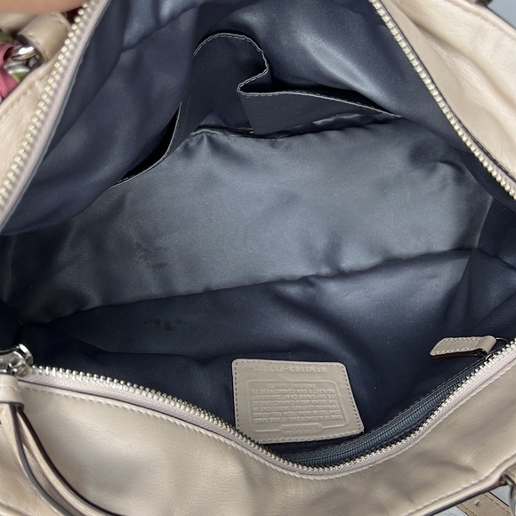 Coach tan purse with color signature scarf - Picture 9 of 11